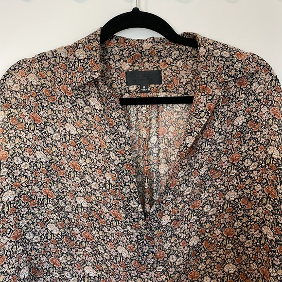 Nili Lotan Floral Sheer Blouse - Picture 4 of 5